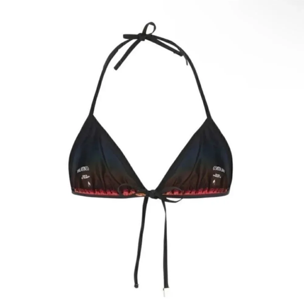 The Attico NWT Ombre Print Multi Color Triangle Bikini Top Size XS